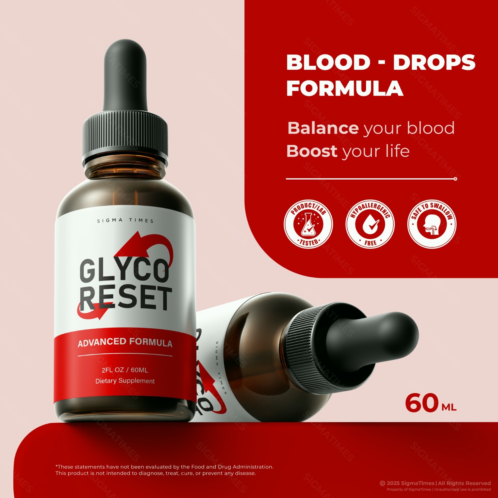 Glyco Reset Drops advanced formula 60 ml bottles